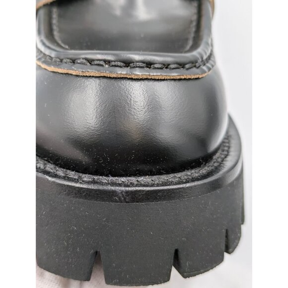 Gucci Women’s Cordovan Lux Harald Moccasin Platform Loafers Black EU35.5 - Picture 6 of 15